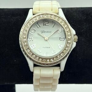 White Crystal Geneva Watch